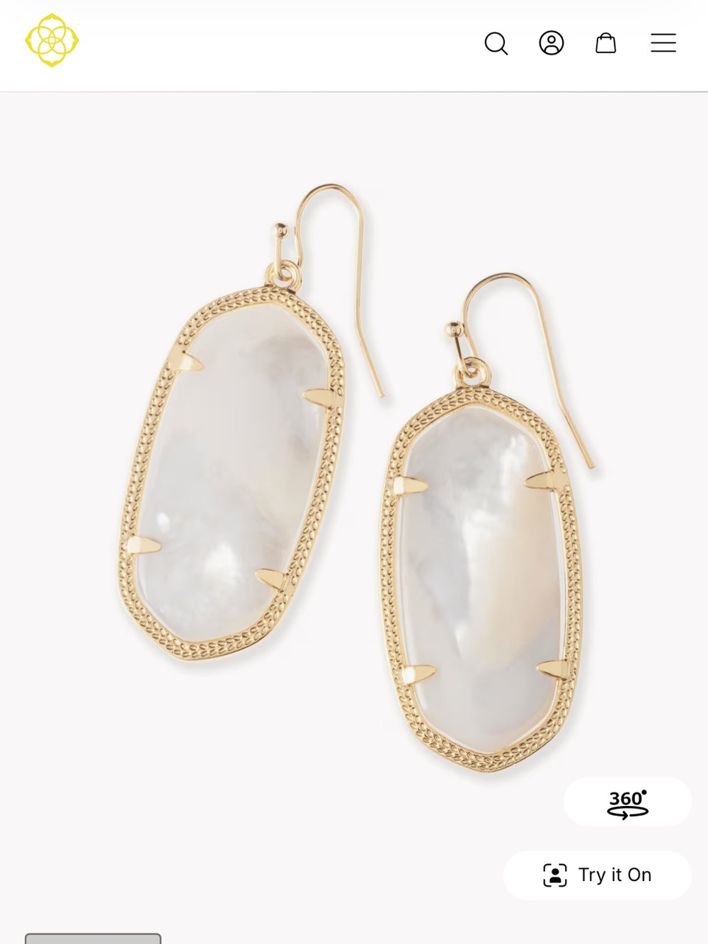 Kendra Scott Elle Earrings- Mother of Pearl